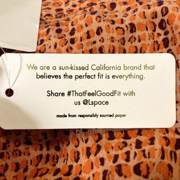 NWT L*Space Ashlyn Skirt Women's Size XL Swim Cover Up Orange Animal Print NEW - Picture 9 of 12